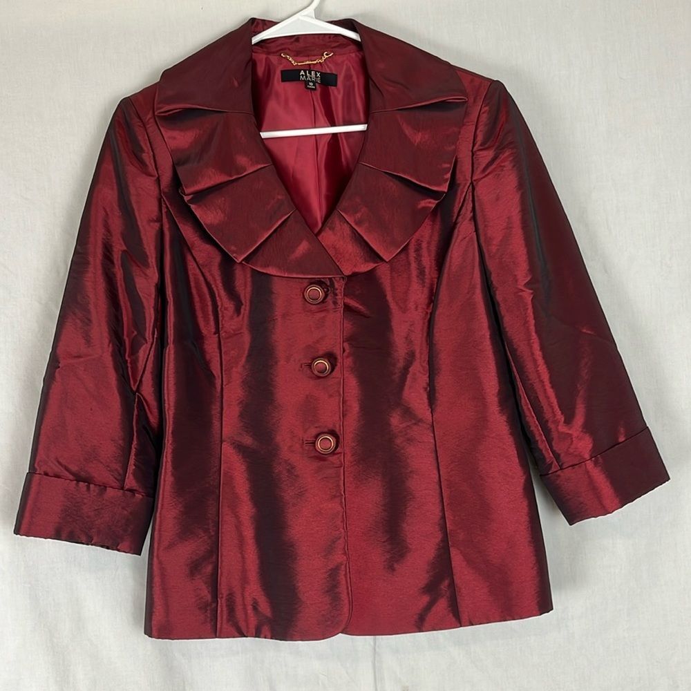 NWOT Dark Red Alex Marie Blazer
